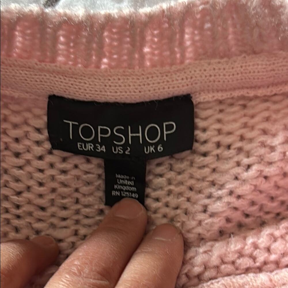 Topshop | Colorful Color Block Sweater Size 2 - Picture 7 of 10